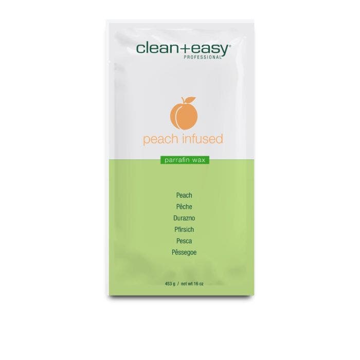 Front view of  16-ounce sealed pack of clean+easy heat therapy moisturizer in Lavander infused variant