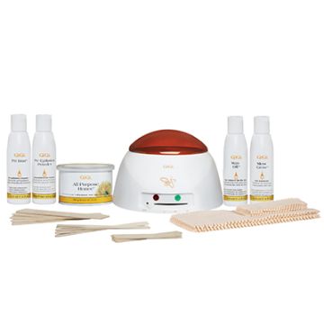 GiGi Student Starter Wax Kit featuring Wax Warmer, All Purpose Honee Wax, Waxing Care Products, Applicators, & Muslin Strips